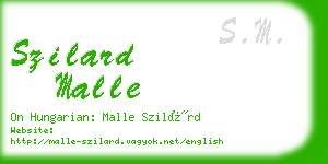 szilard malle business card